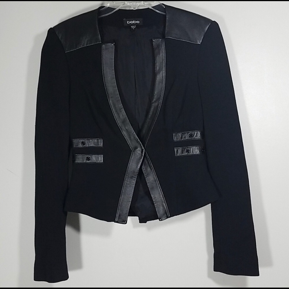 bebe blazer black sz 6